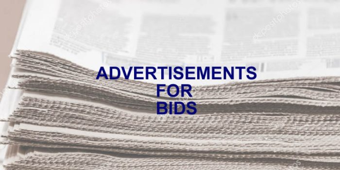Advertisements For Bids Advertisements For Bids