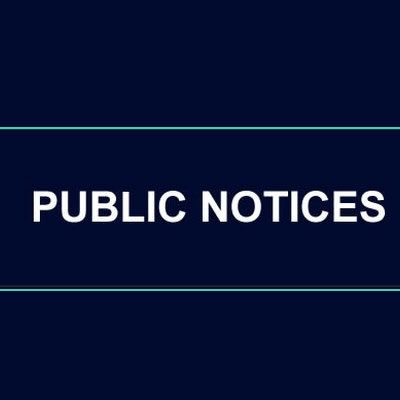 Public Notices Public Notices