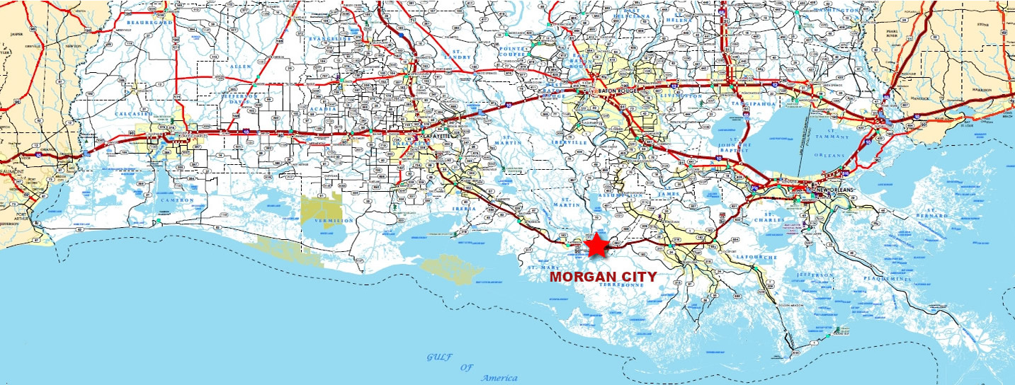 Highway Map Louisiana